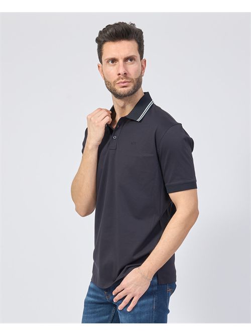 Armani Exchange men's polo shirt with striped collar ARMANI EXCHANGE | XM000466-AF10337UB101